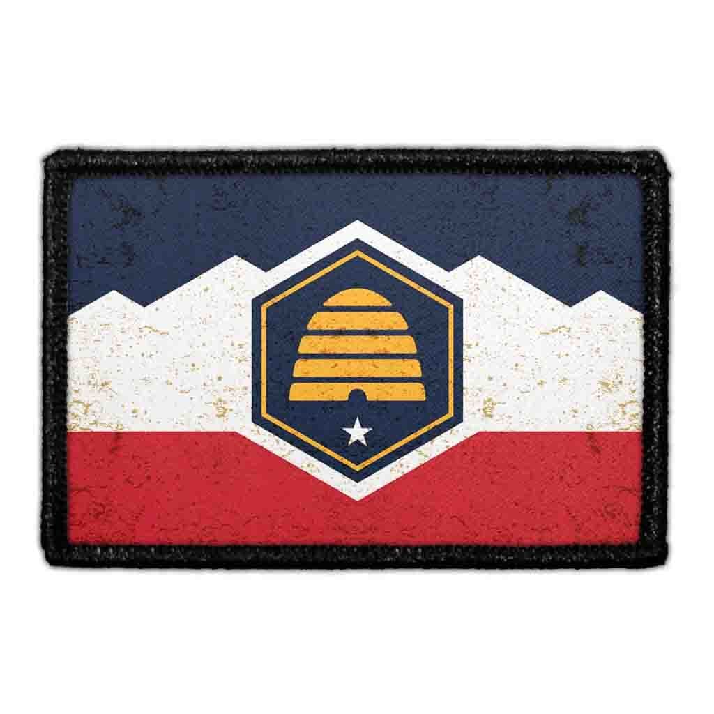 Utah State Flag - Color - Distressed - Removable Patch