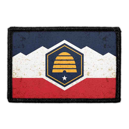 Utah State Flag - Color - Distressed - Removable Patch