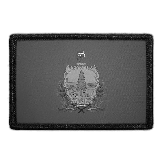Vermont State Flag - Black and White - Removable Patch