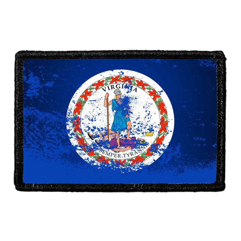 Virginia State Flag - Color - Distressed - Removable Patch