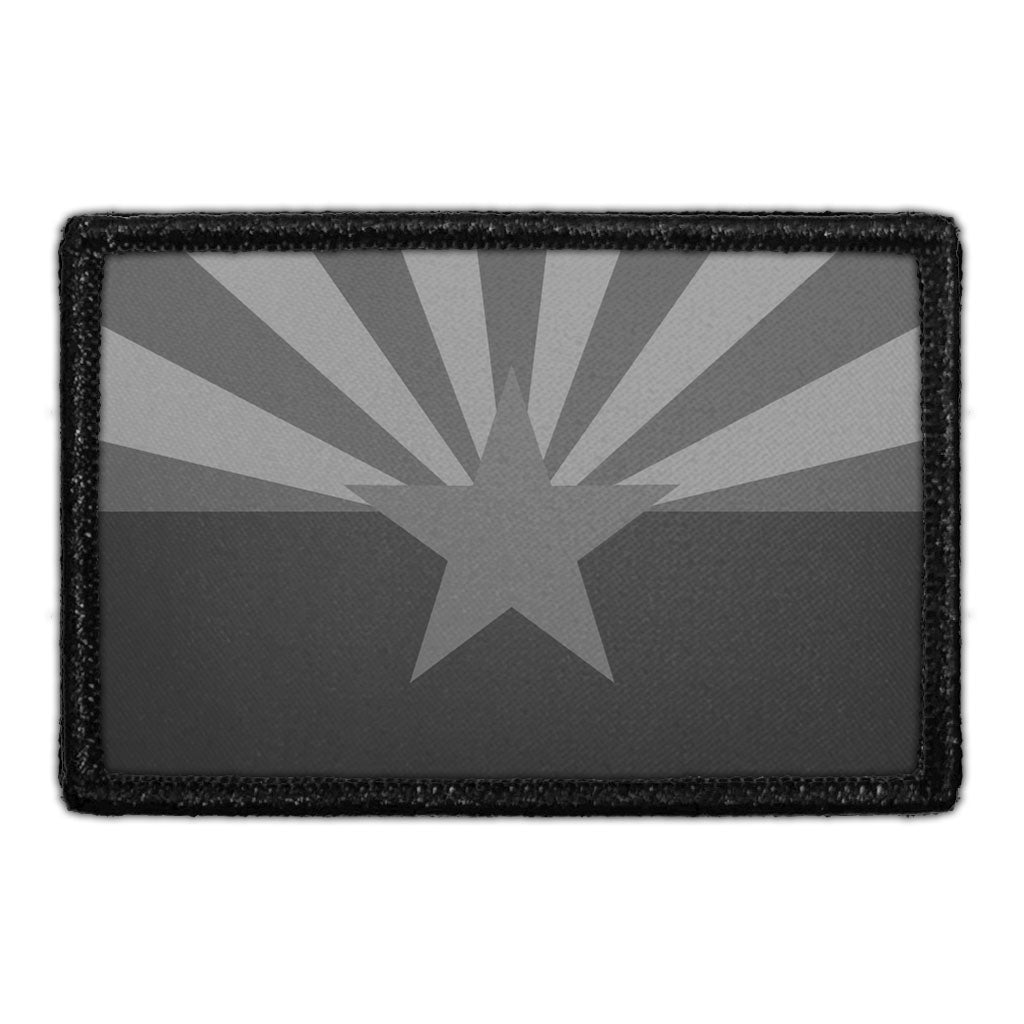 Arizona State Flag - Black and White - Removable Patch