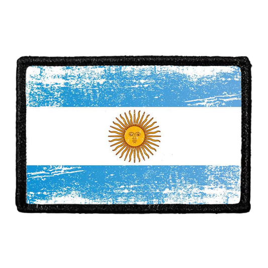 Argentina Flag - Color - Distressed - Removable Patch