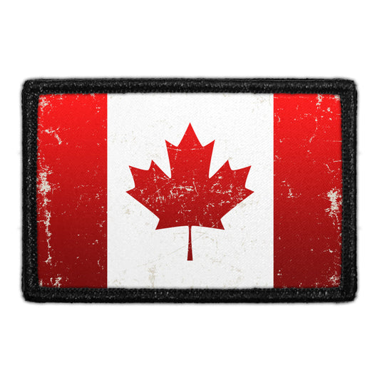 Canada Flag - Color - Distressed - Removable Patch
