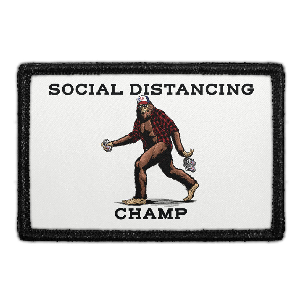 Social Distancing Champ - Big Foot - Removable Patch