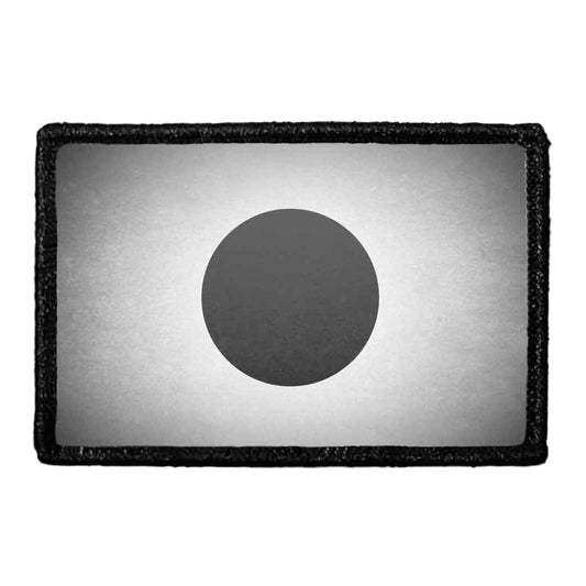 Japan Flag - Black and White - Distressed - Removable Patch