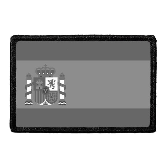 Spain Flag - Black and White - Removable Patch