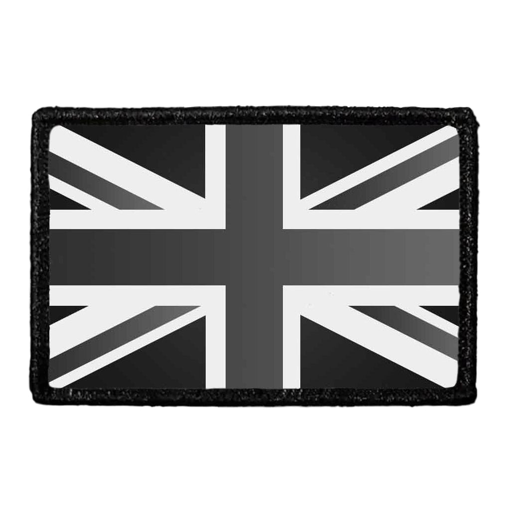 United Kingdom Flag - Black and White - Removable Patch