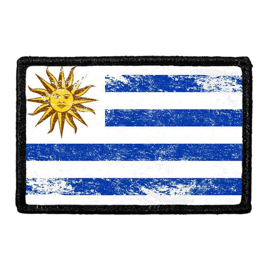 Uruguay Flag - Color - Distressed - Removable Patch