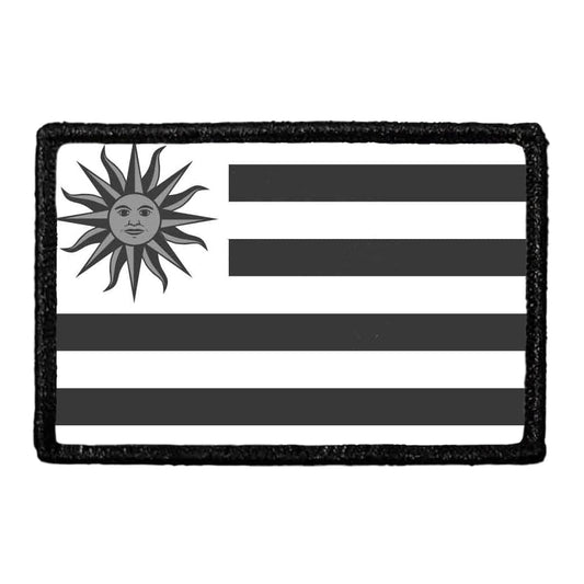 Uruguay Flag - Black and White - Removable Patch