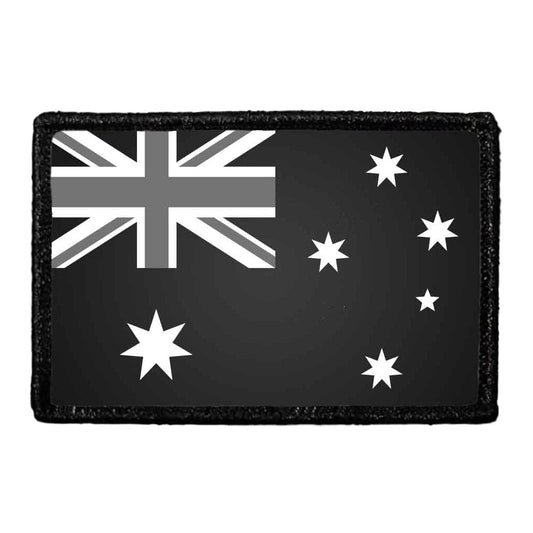 Australia Flag - Black and White - Removable Patch