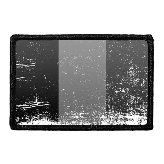 Belgium Flag - Black and White - Distressed - Removable Patch