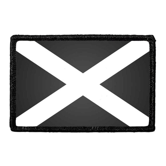 Scotland Flag - Black and White - Removable Patch