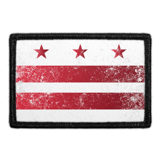 Washington D.C. City Flag - Color - Distressed - Removable Patch