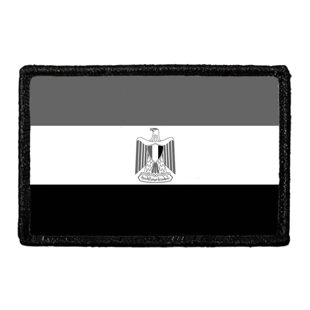 Egypt Flag - Black and White - Removable Patch