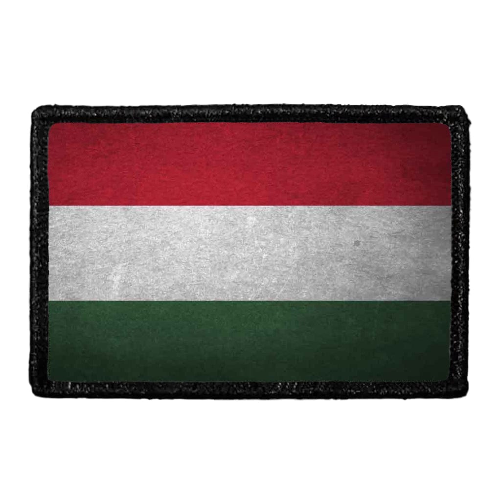 Hungary Flag - Color - Distressed - Removable Patch