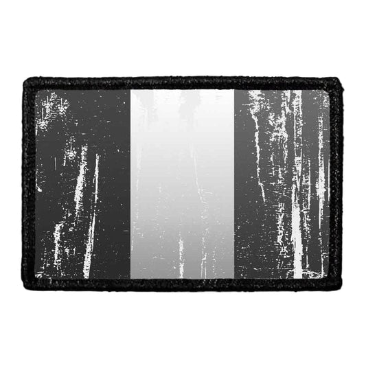 Italy Flag - Black and White - Distressed - Removable Patch