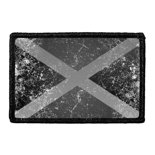 Jamaica Flag - Black and White - Distressed - Removable Patch