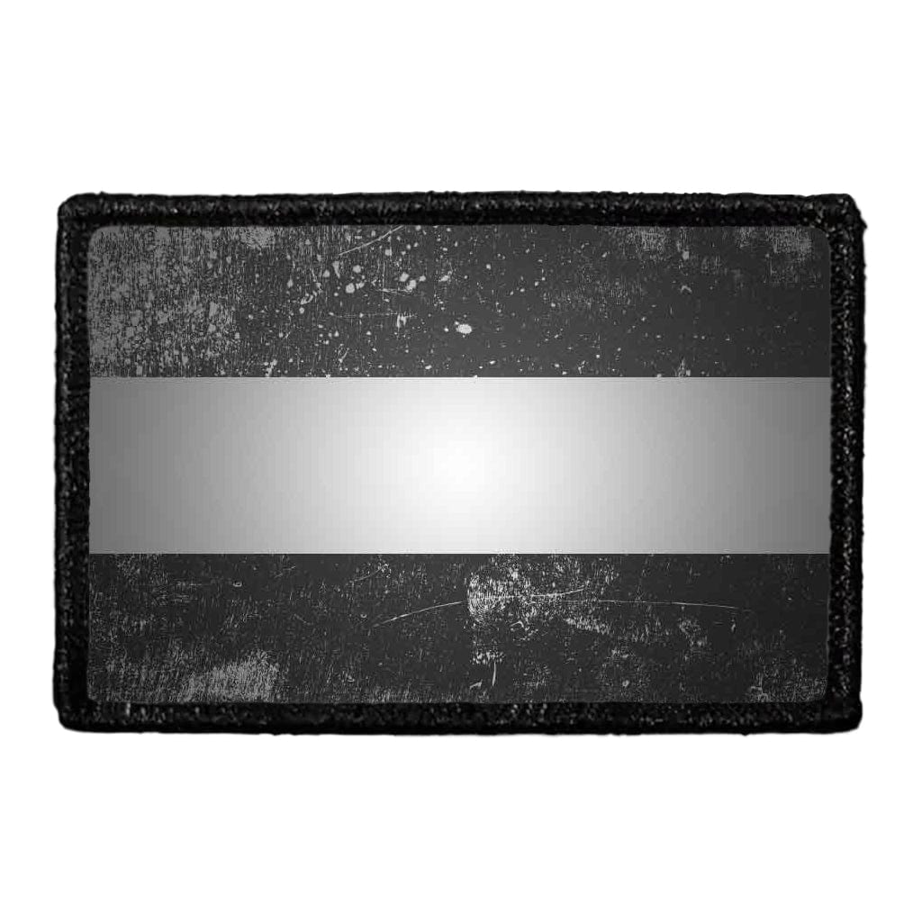 Netherlands Flag - Black and White - Distressed - Removable Patch