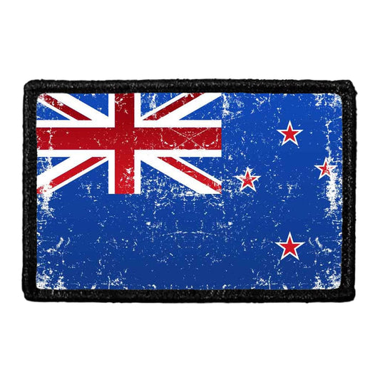 New Zealand Flag - Color - Distressed - Removable Patch