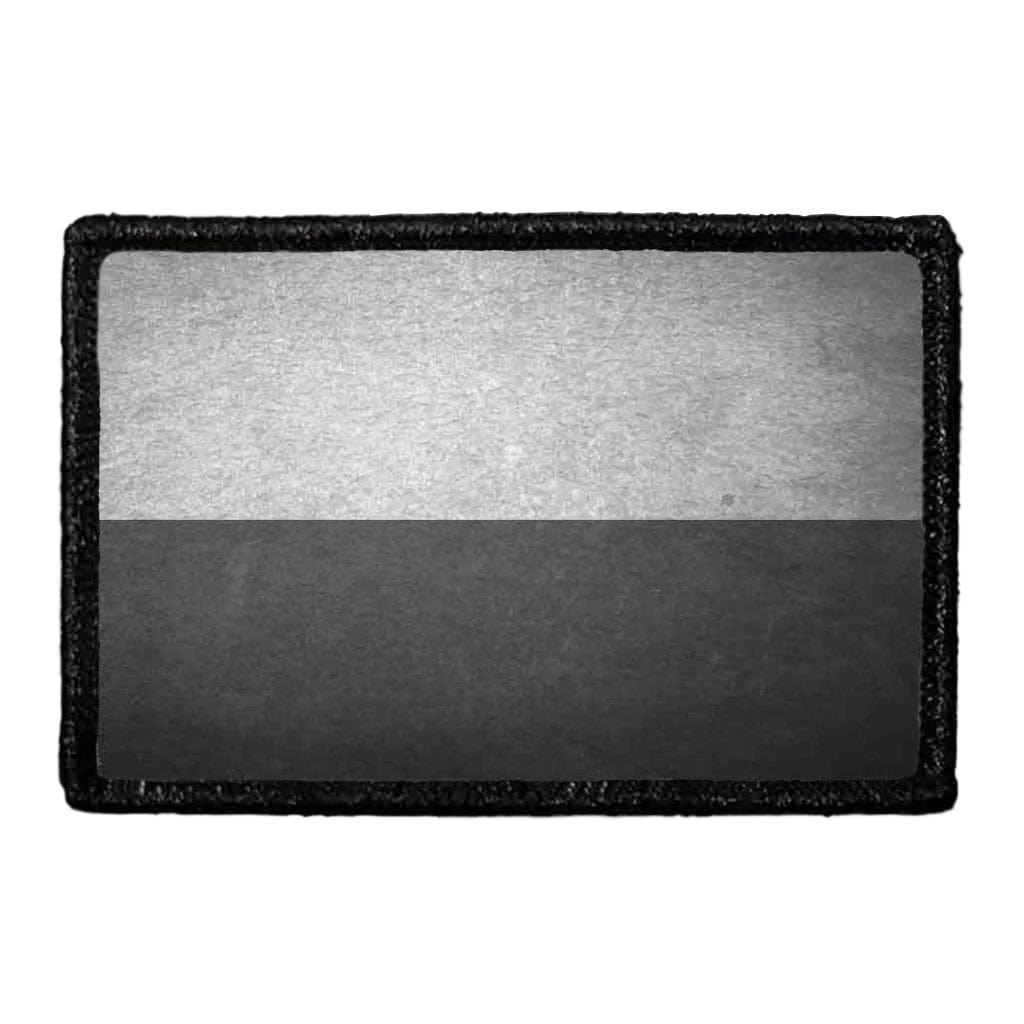 Poland Flag - Black and White - Distressed - Removable Patch