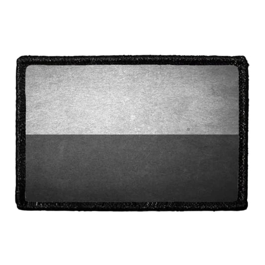 Poland Flag - Black and White - Distressed - Removable Patch