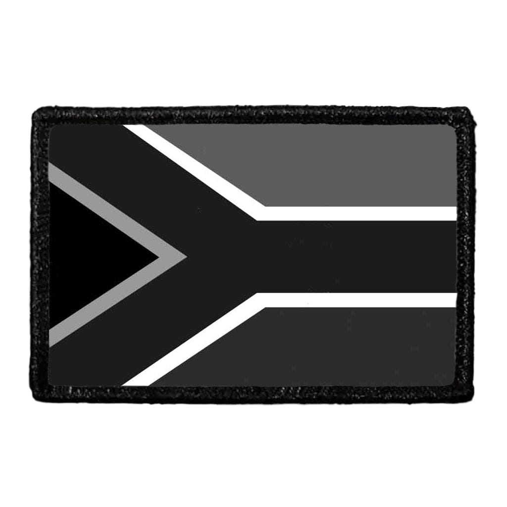 South Africa Flag - Black and White - Removable Patch