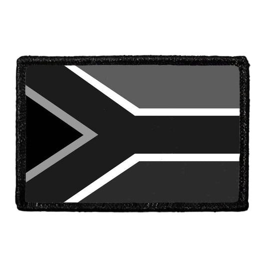 South Africa Flag - Black and White - Removable Patch