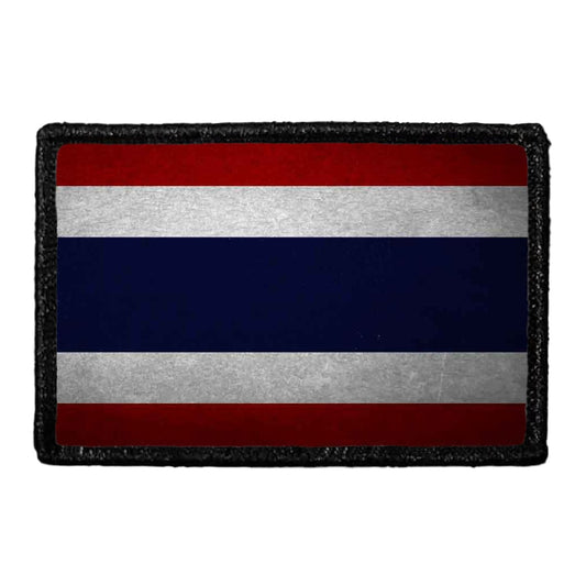 Thailand Flag - Color - Distressed - Removable Patch