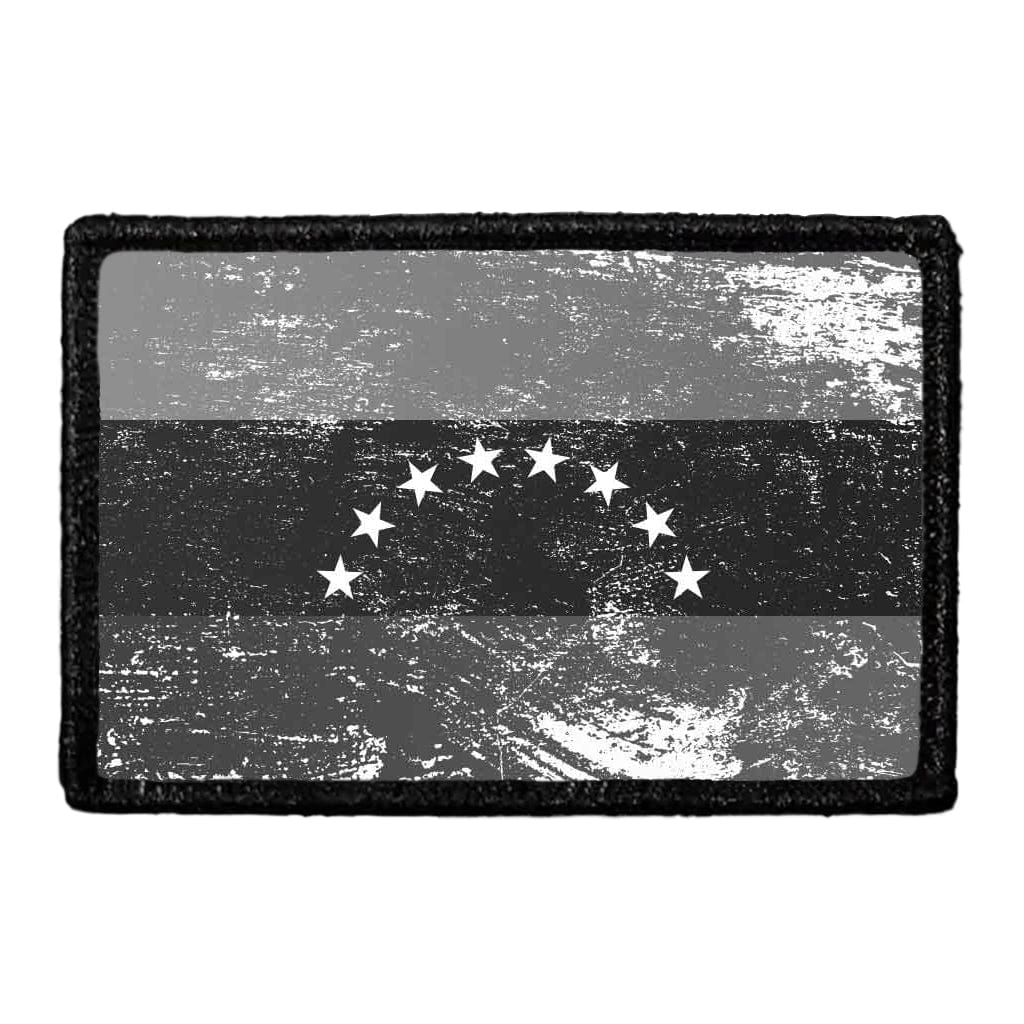 Venezuela Flag - Black and White - Distressed - Removable Patch