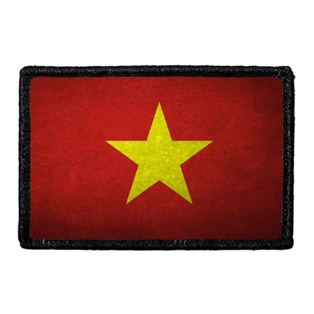 Vietnam Flag - Color - Distressed - Removable Patch