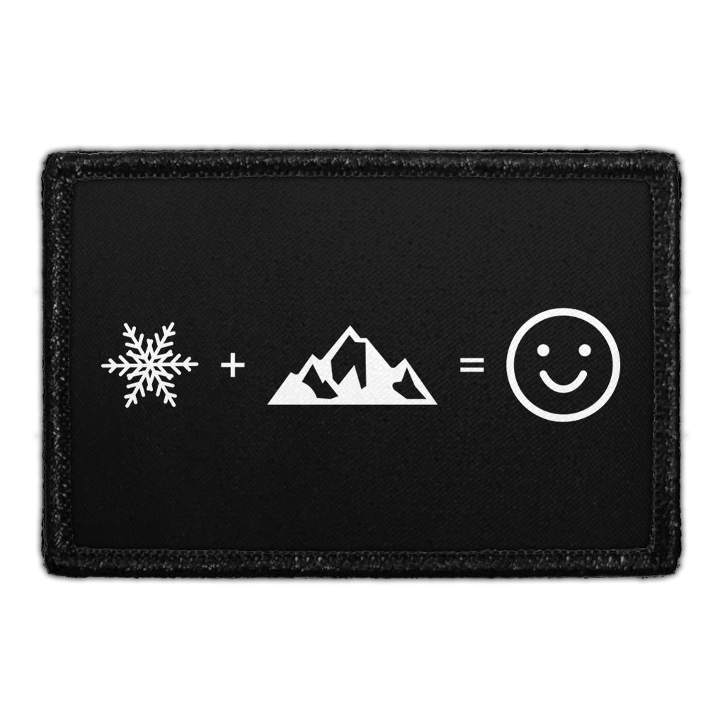 Snow + Mountain = Happy - Removable Patch