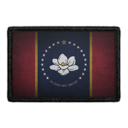 Mississippi State Flag - New - Color - Distressed - Removable Patch