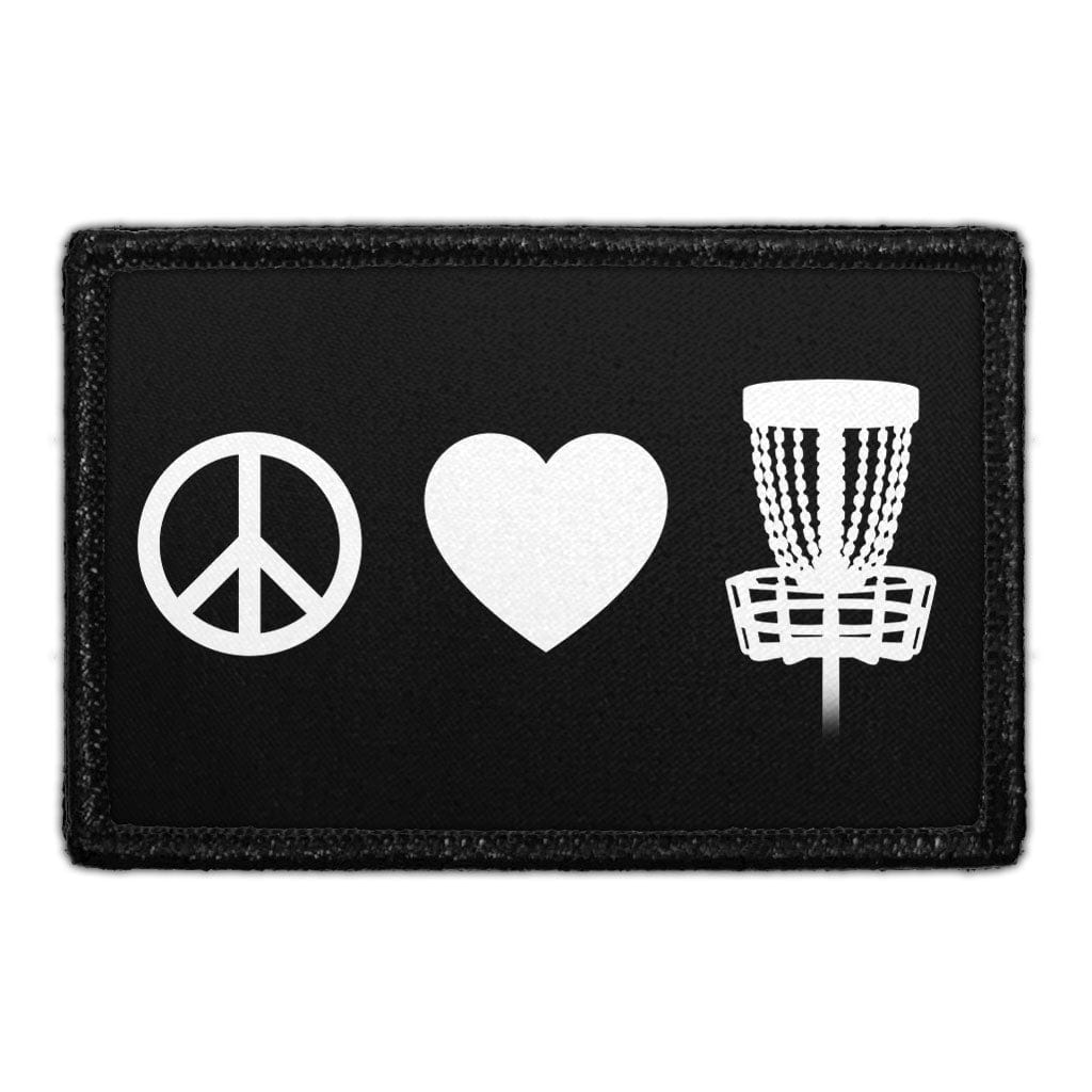 Peace. Love. Disc Golf. - Removable Patch