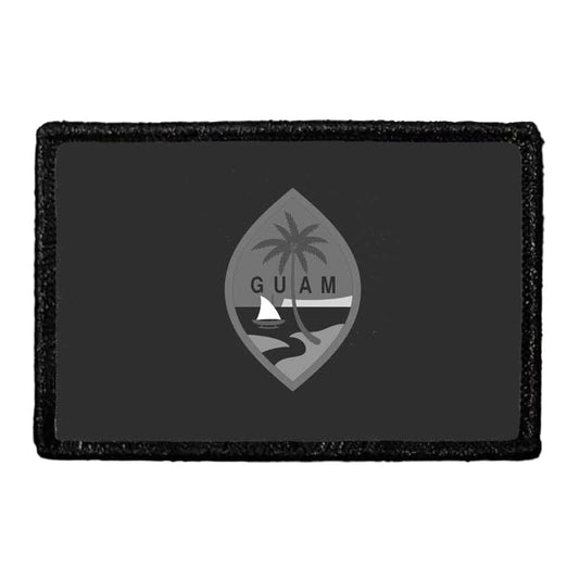 Guam Flag - Black And White - Removable Patch