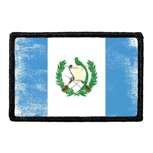 Guatemala Flag - Color - Distressed - Removable Patch