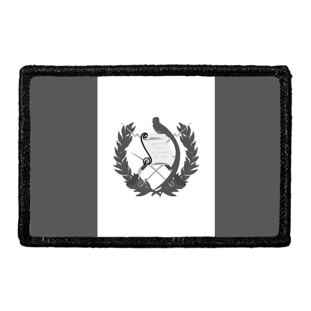Guatemala Flag - Black And White - Removable Patch