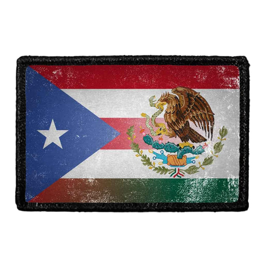Mexirican Flag - Color - Distressed - Removable Patch