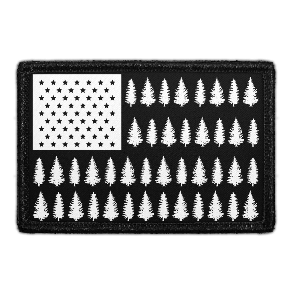 US Flag - Trees - Removable Patch
