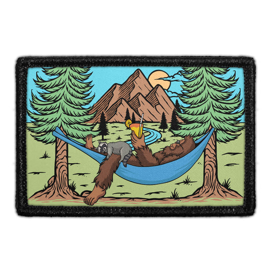 BigFoot - Racoon Cuddling - Removable Patch