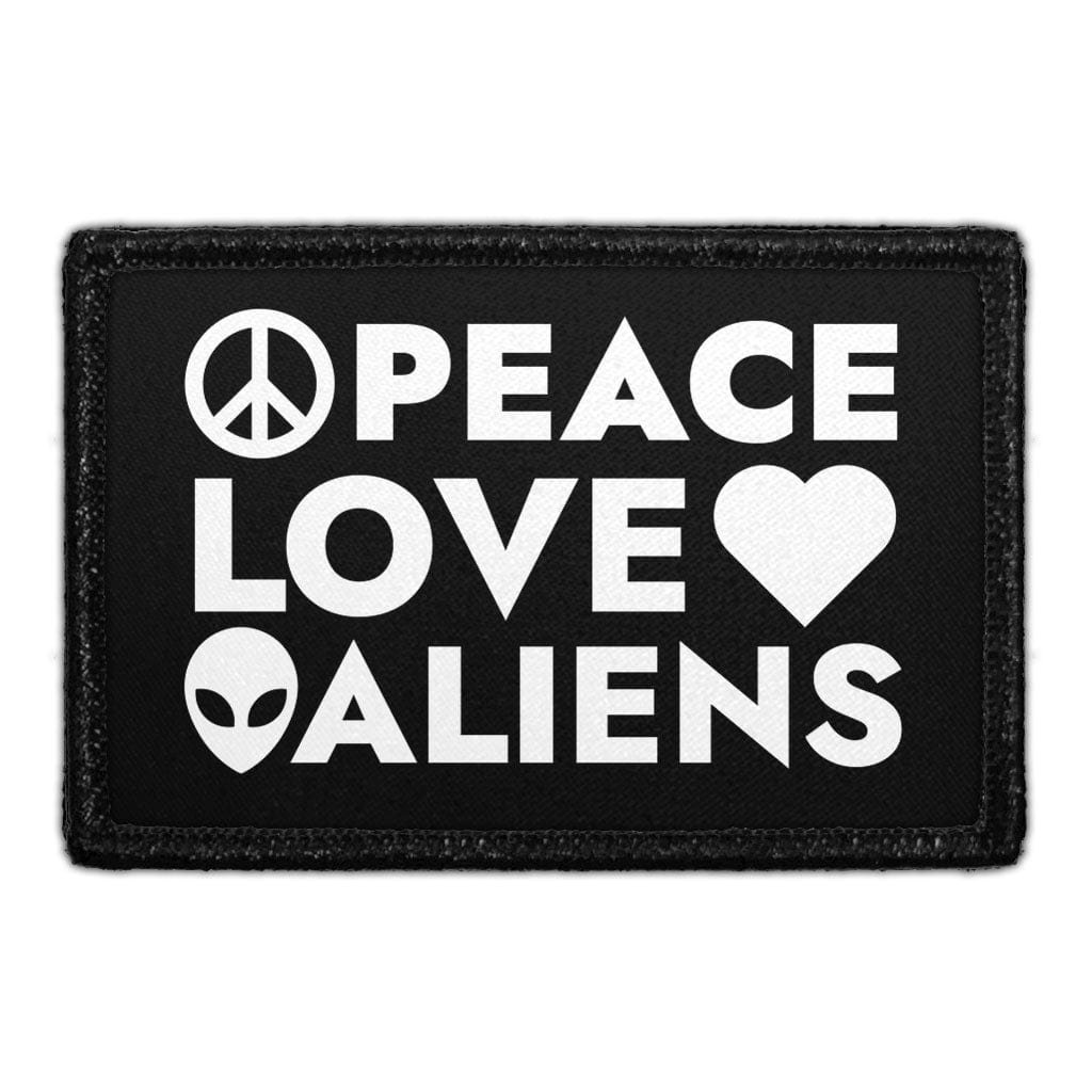 Peace Love Aliens - Removable Patch