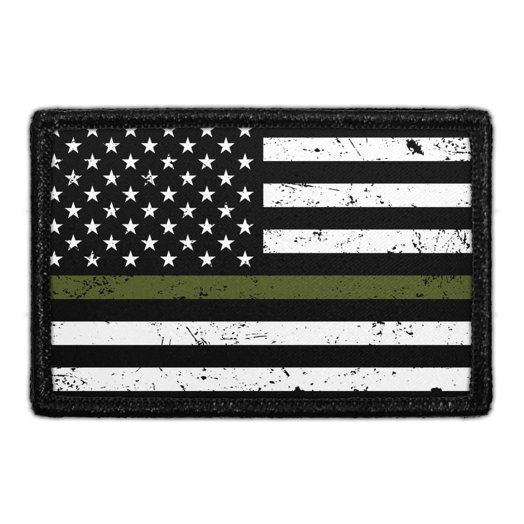 Flag Patch - Military - Distressed - Removable Patch