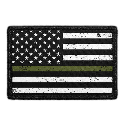 Flag Patch - Military - Distressed - Removable Patch