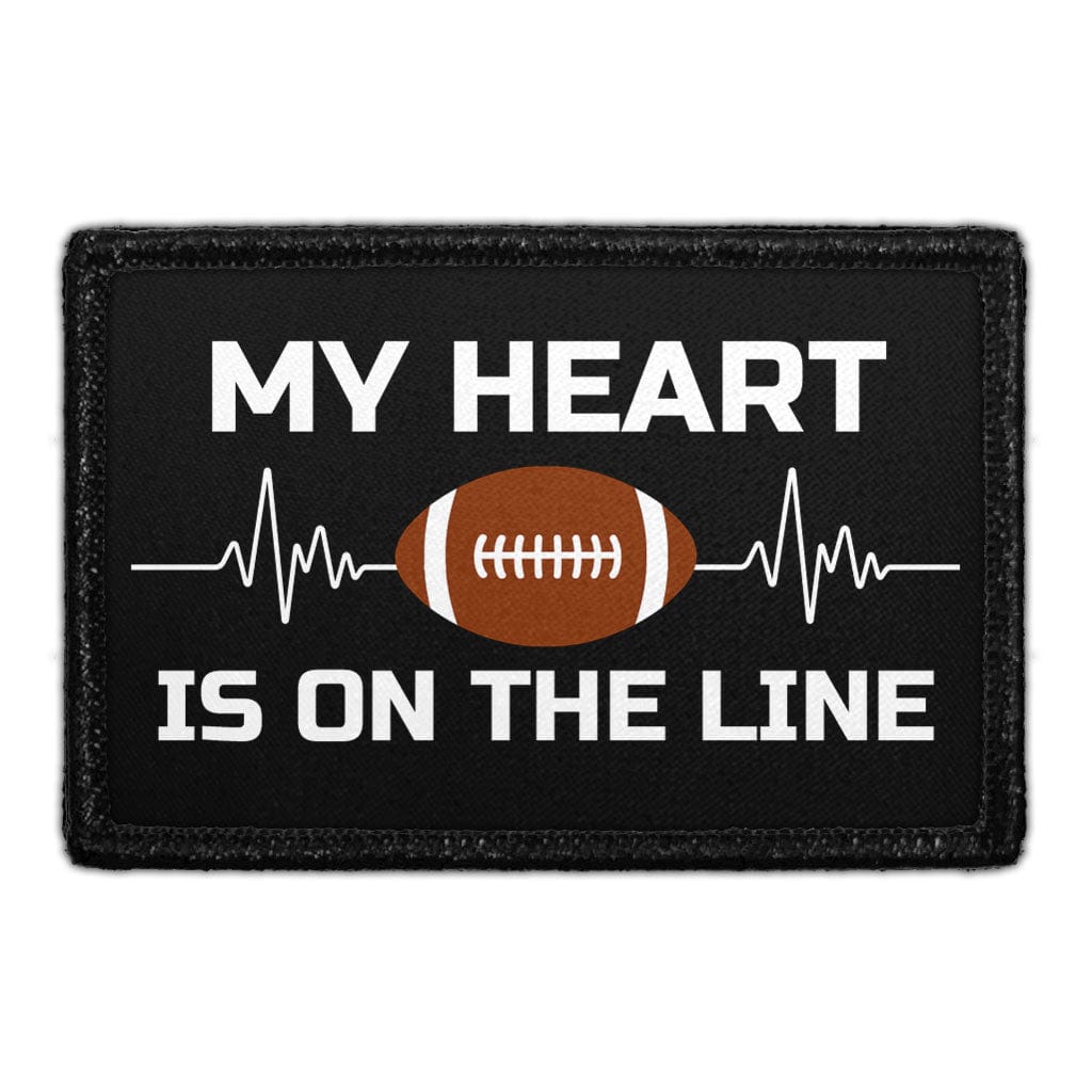 My Heart Is On The Line - Football - Removable Patch
