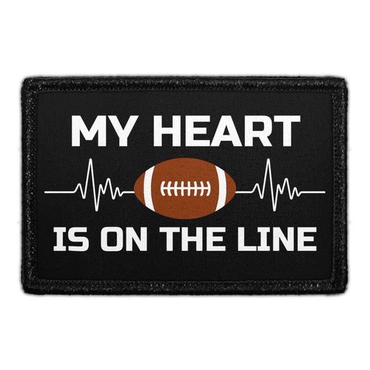 My Heart Is On The Line - Football - Removable Patch