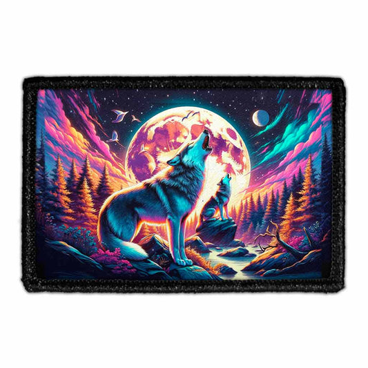 Forest Wolves Howling At The Moon - Removable Patch