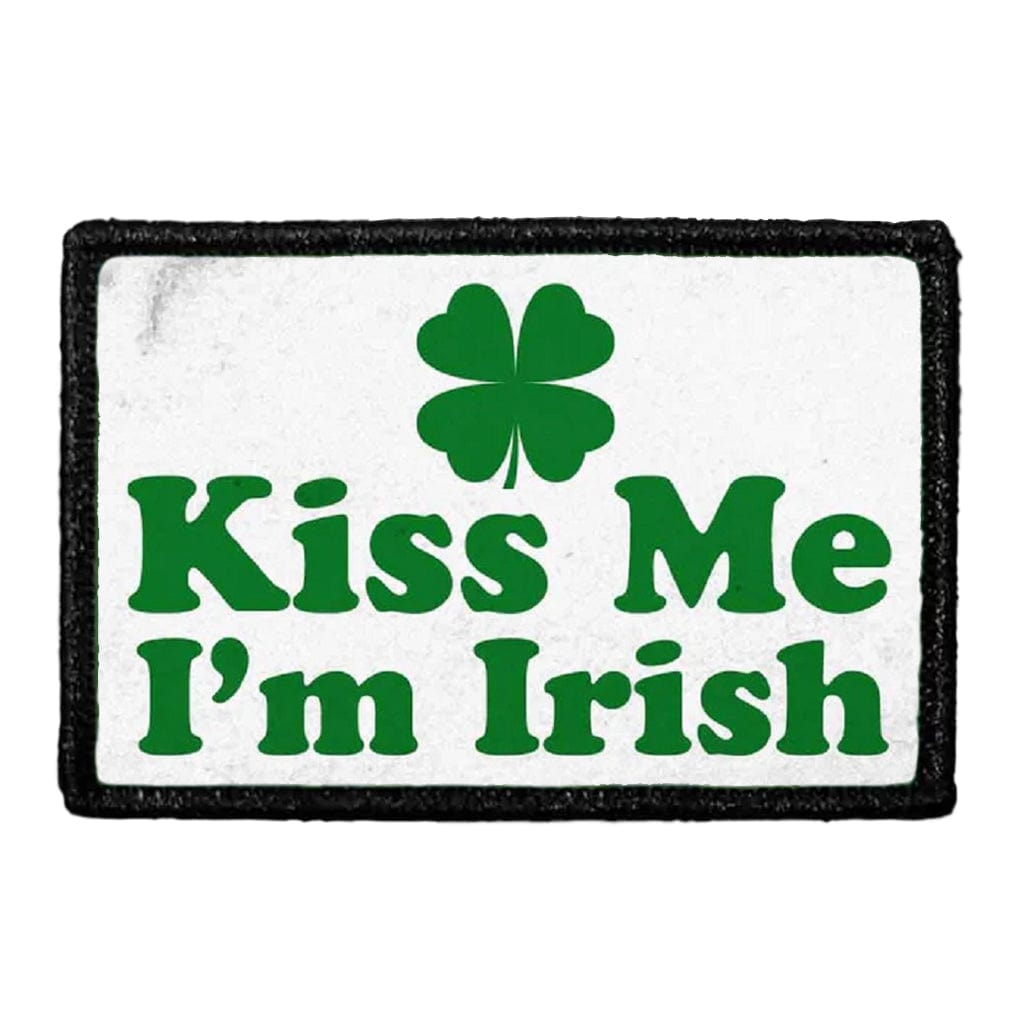 Kiss Me I'm Irish - White Background - Patch