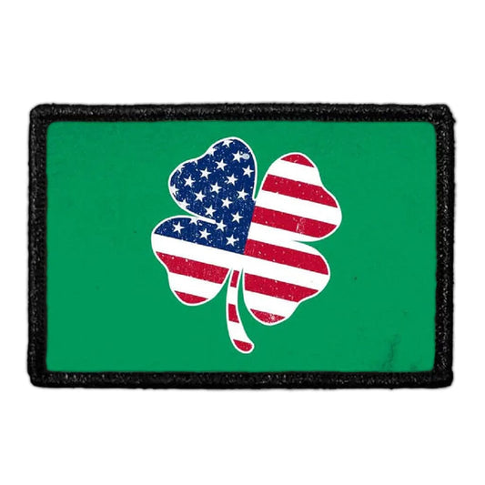 4 Leaf Clover - US Flag - Patch
