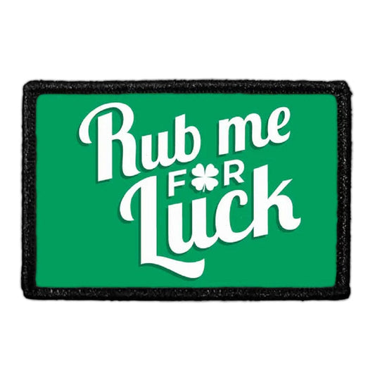 Rub Me For Luck - Green Background - Patch