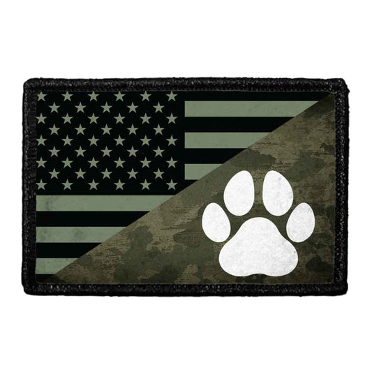 US Paw Flag - Camo - Removable Patch