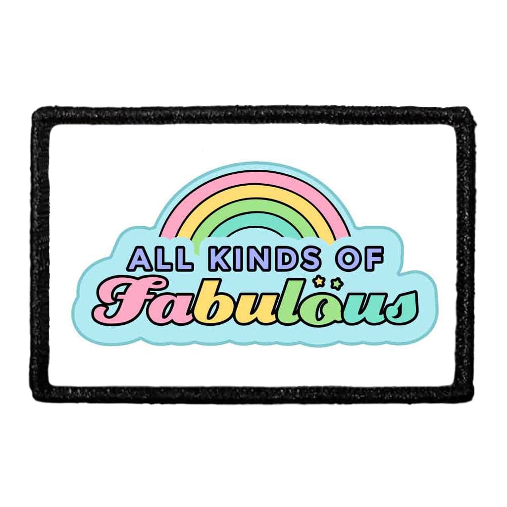All Kinds Of Fabulous - Rainbow - Cursive - Removable Patch